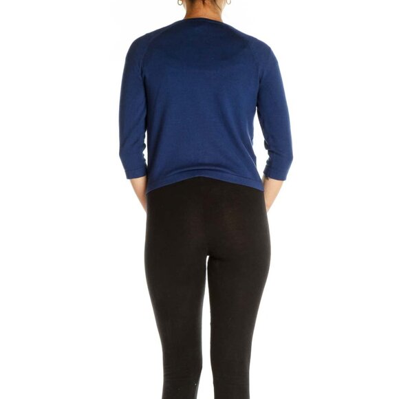 Ann Taylor Blue Sequin Sweater - Picture 3 of 3